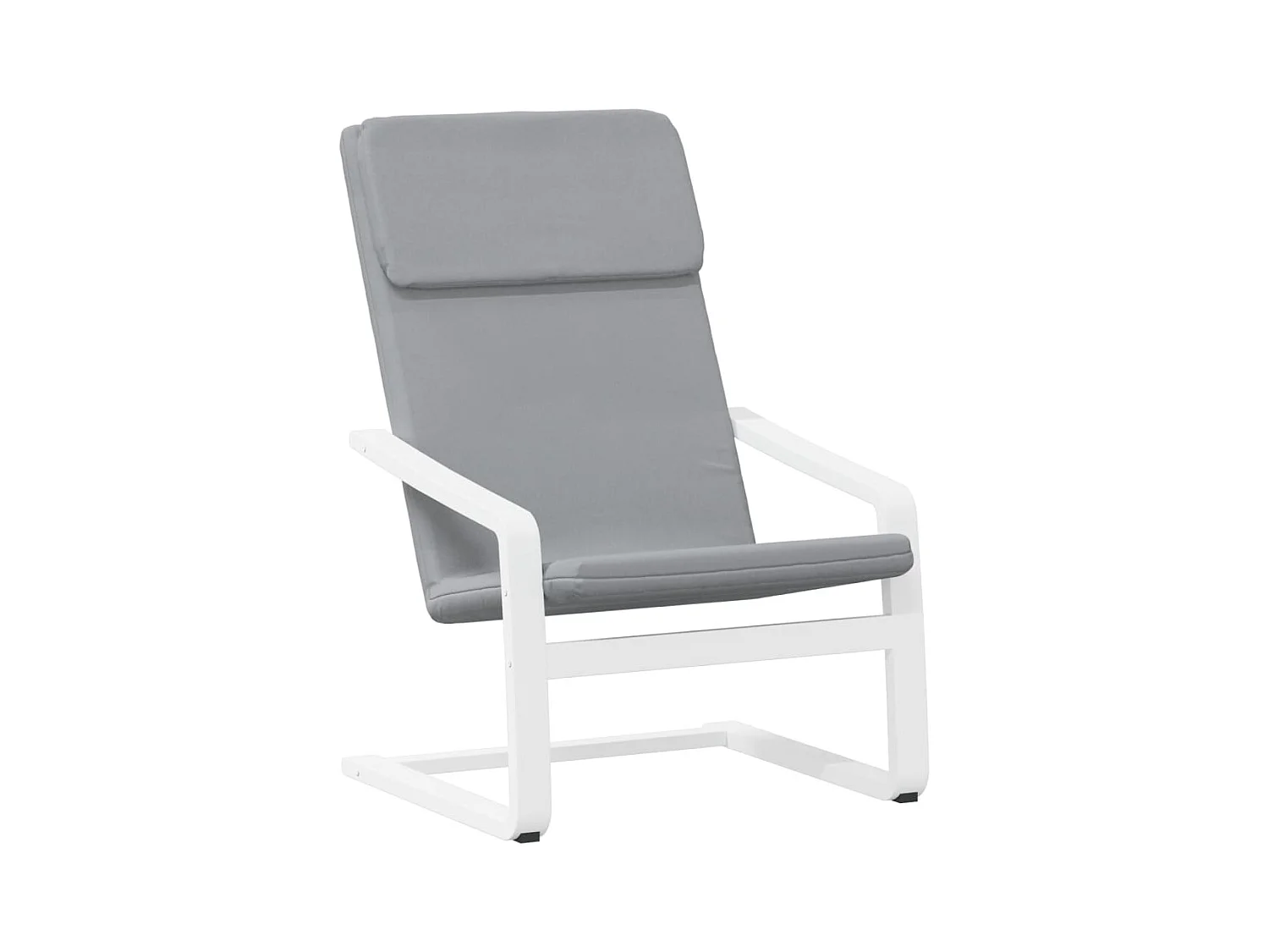 Sillón de relax | Silla de relax con taburete tela gris claro SHL9594