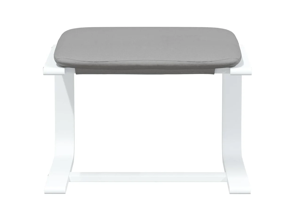 Sillón de relax | Silla de relax con taburete tela gris claro SHL9594