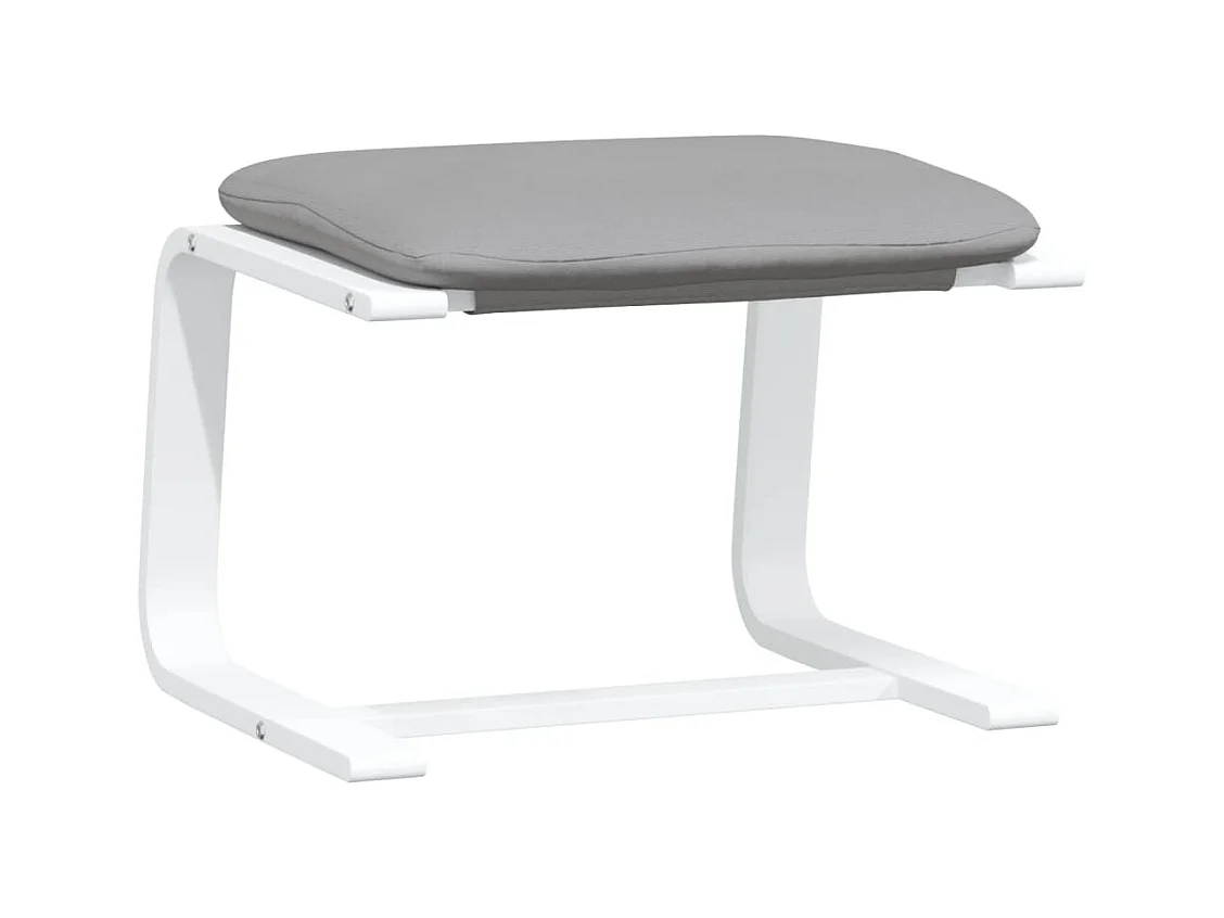 Sillón de relax | Silla de relax con taburete tela gris claro SHL9594