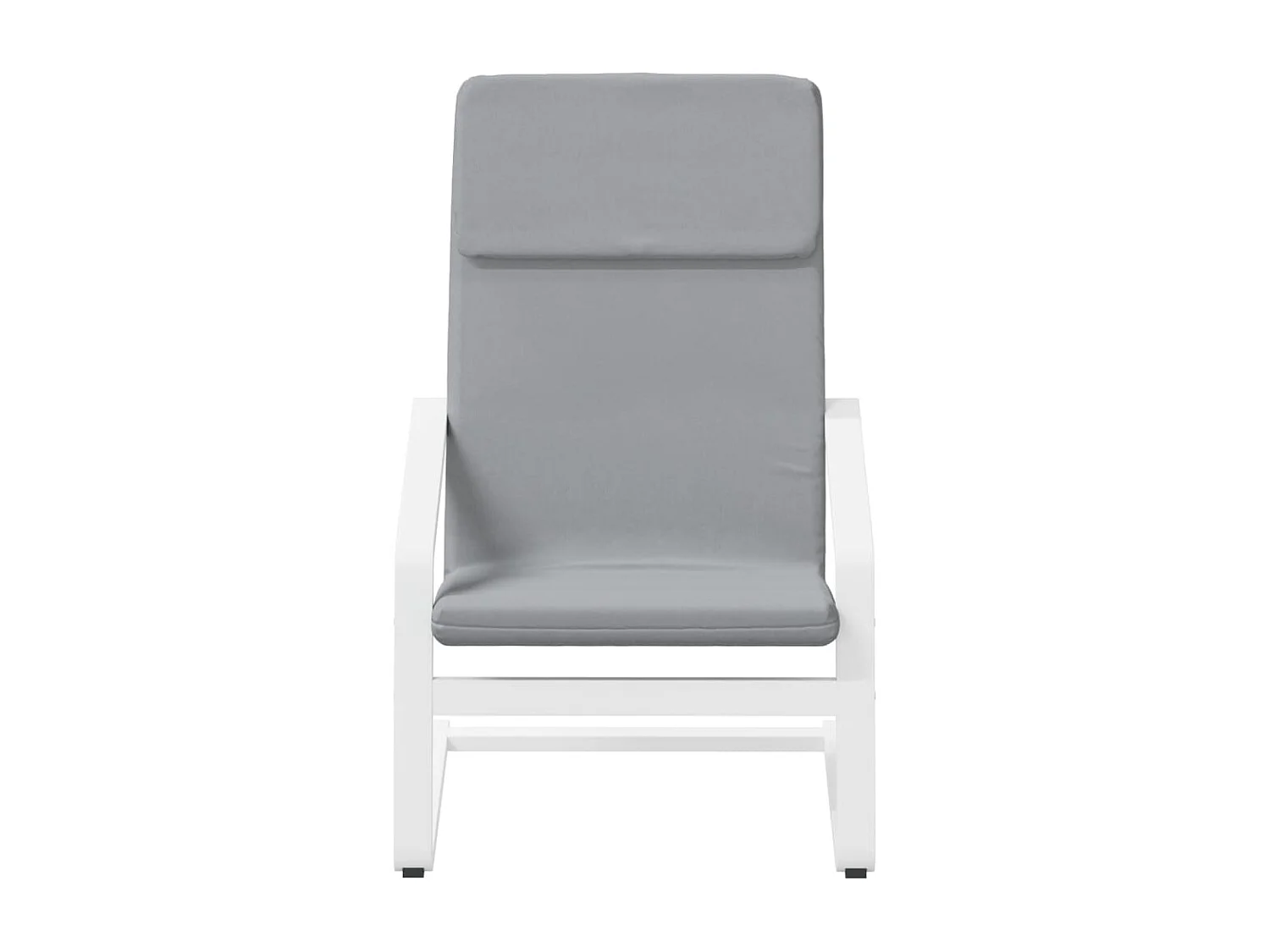 Sillón de relax | Silla de relax con taburete tela gris claro SHL9594
