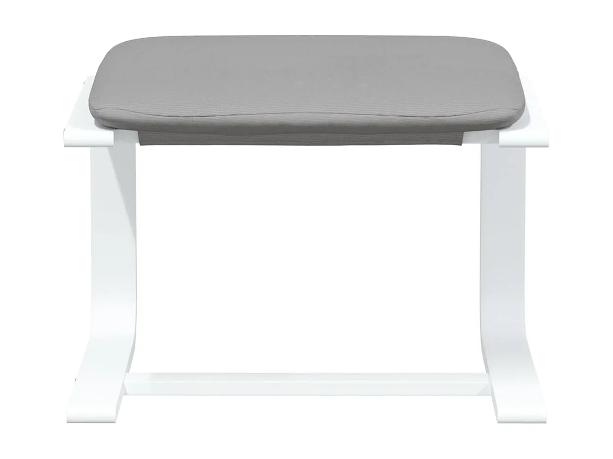 Sillón de relax | Silla de relax con taburete tela gris claro SHL9594