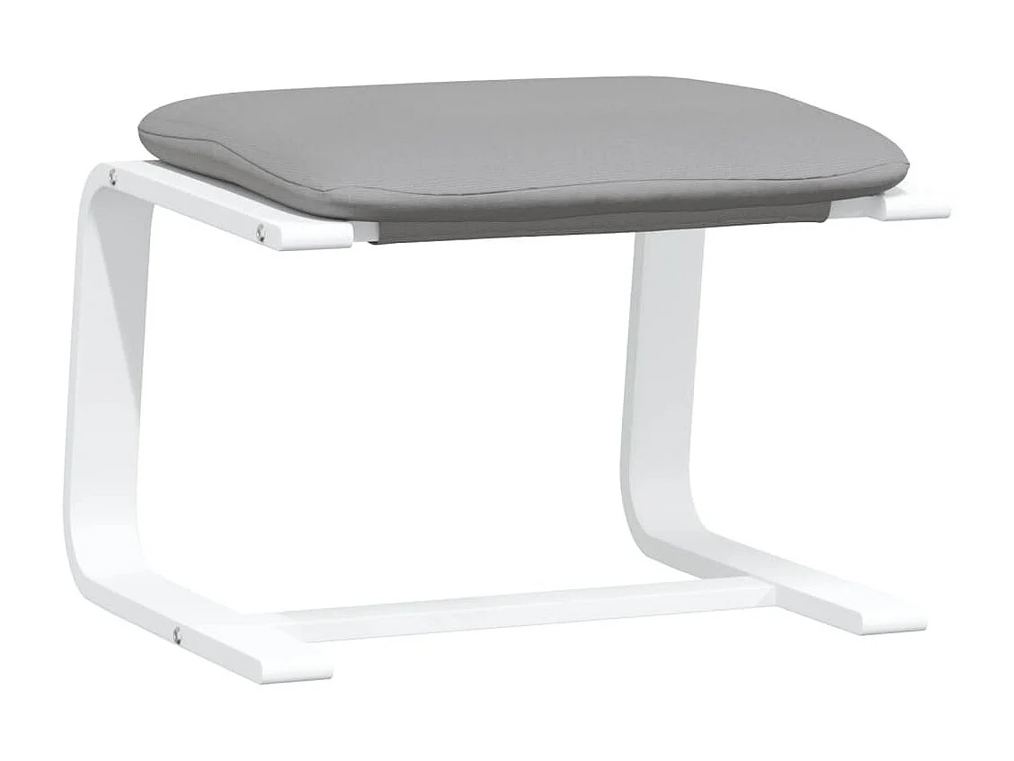 Sillón de relax | Silla de relax con taburete tela gris claro SHL9594