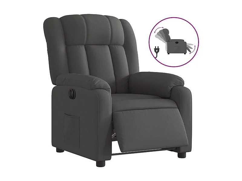 Sillón de relax | Silla | Sillón reclinable eléctrico de tela gris oscuro SHL8035
