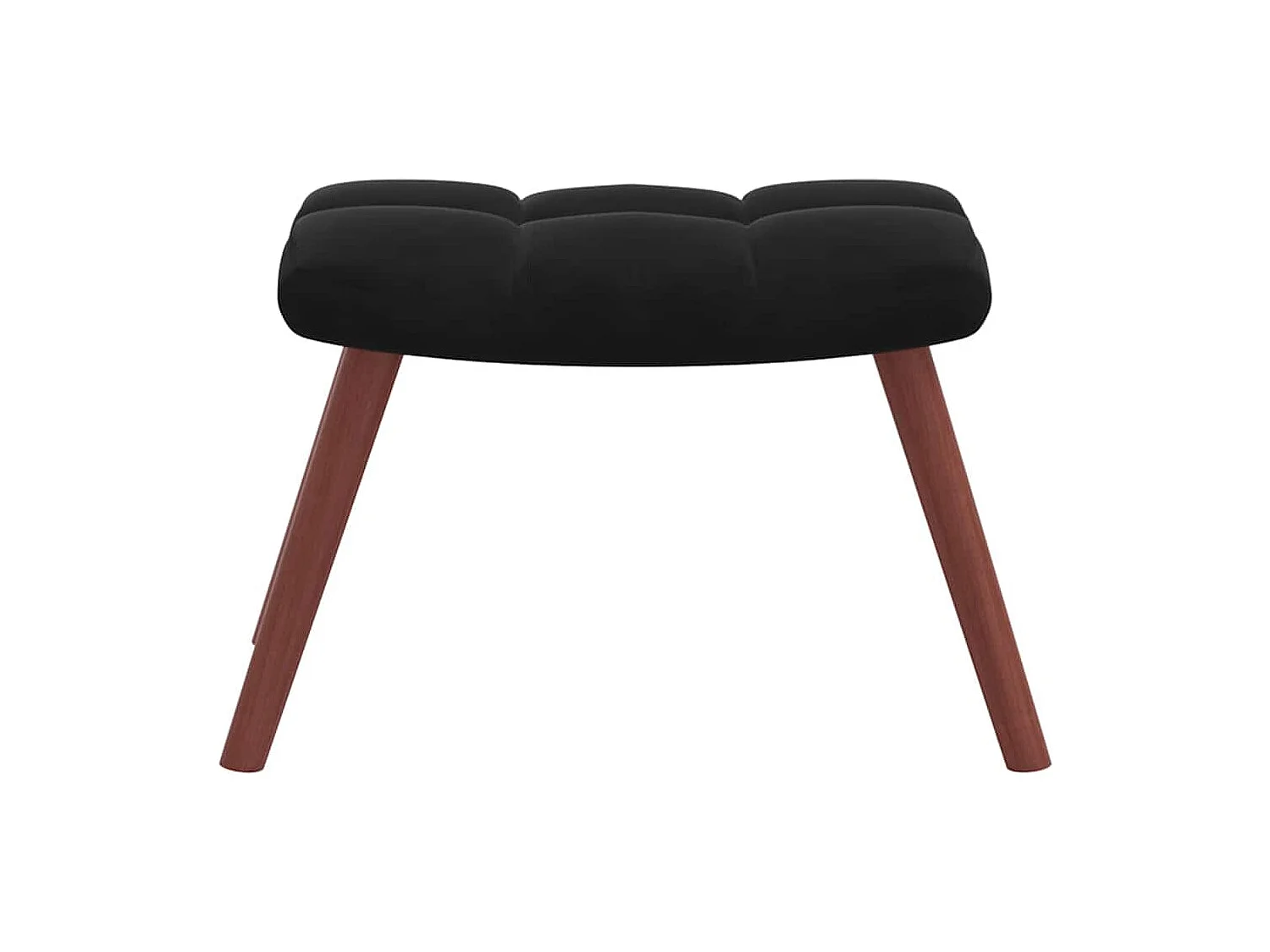 Sillón de relax | Silla de relax con taburete terciopelo negro SHL5765