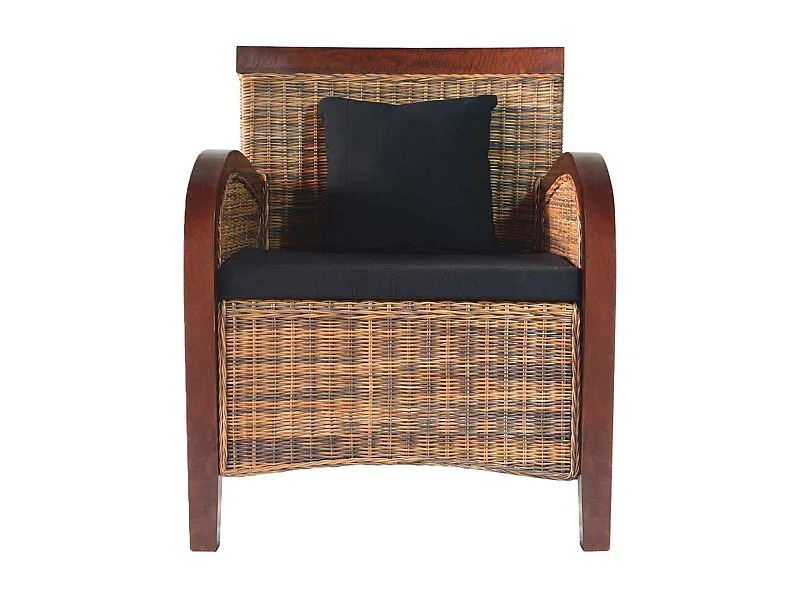 Relaxsessel | Lounge Sessel für Wohnzimmer Rattan Handgeflochten SHL83905