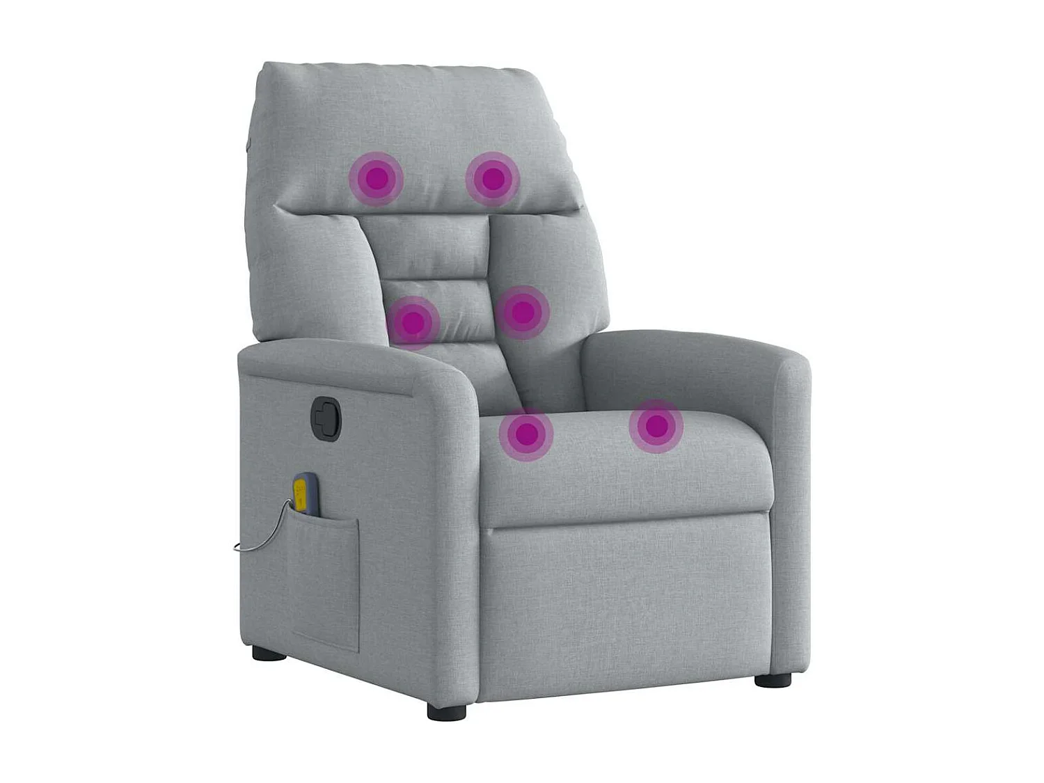 Fauteuil inclinable-Chaise de relax-Fauteuil de Massage Gris clair Tissu SHL4493