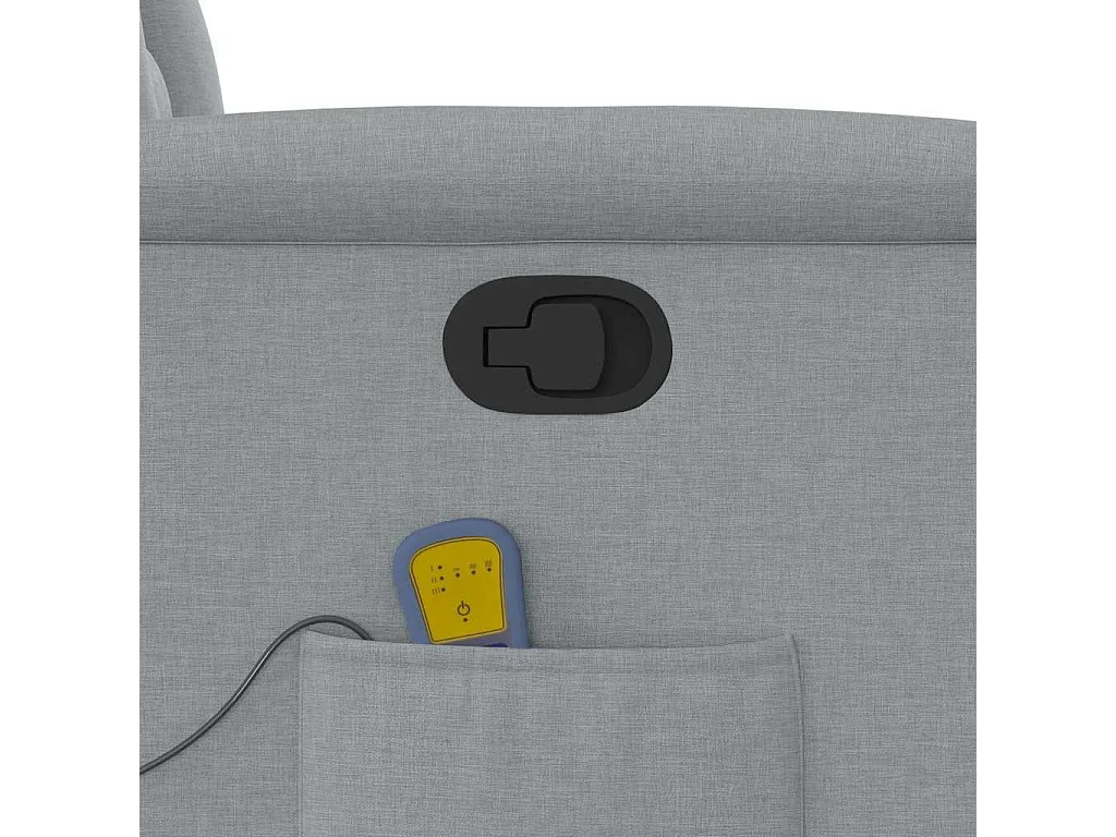 Fauteuil inclinable-Chaise de relax-Fauteuil de Massage Gris clair Tissu SHL4493