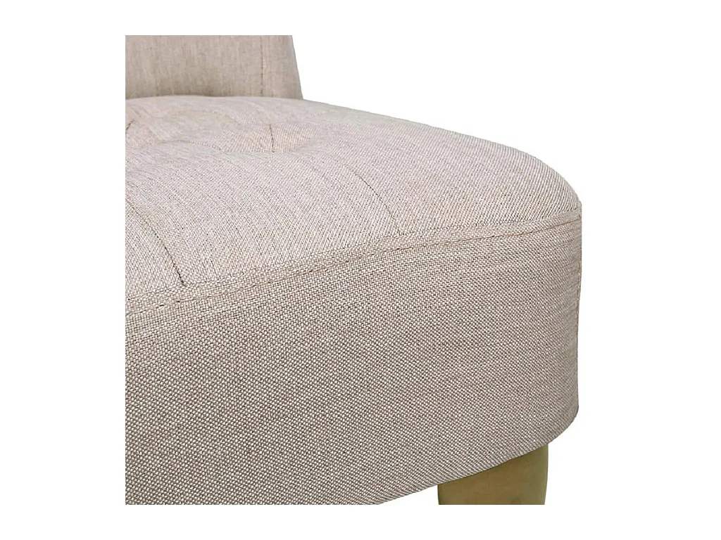 Sillón de estilo francés de tela color crema SHL8716