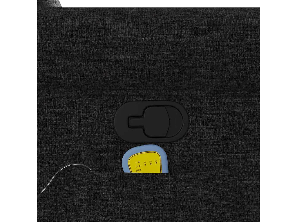 Fauteuil inclinable-Chaise de relax-Fauteuil de Massage Noir Tissu SHL3189