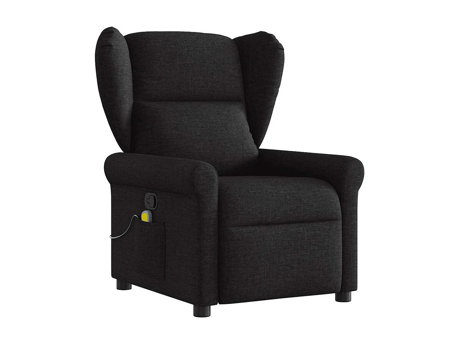 Fauteuil inclinable-Chaise de relax-Fauteuil de Massage Noir Tissu SHL3189
