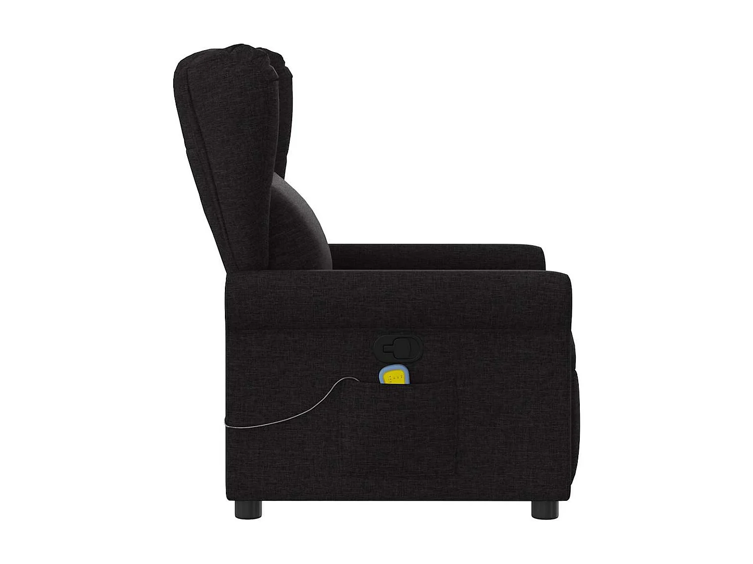 Fauteuil inclinable-Chaise de relax-Fauteuil de Massage Noir Tissu SHL3189