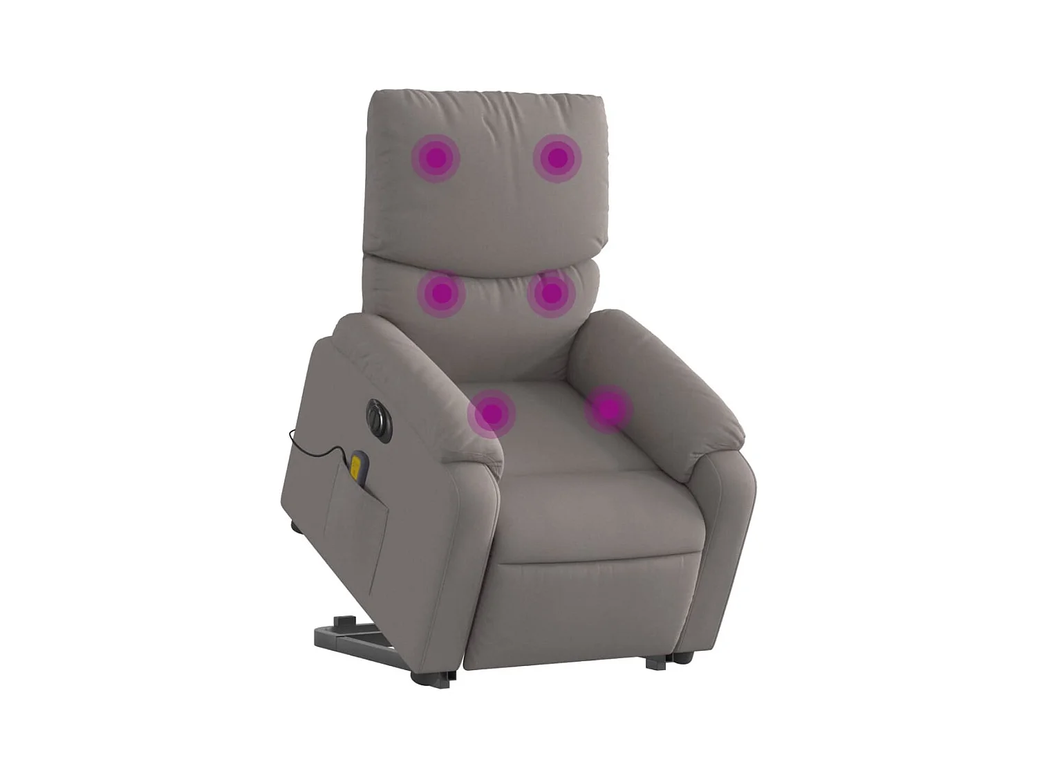 Fauteuil inclinable électrique-Chaise-Fauteuil de Massage Taupe Tissu SHL2070