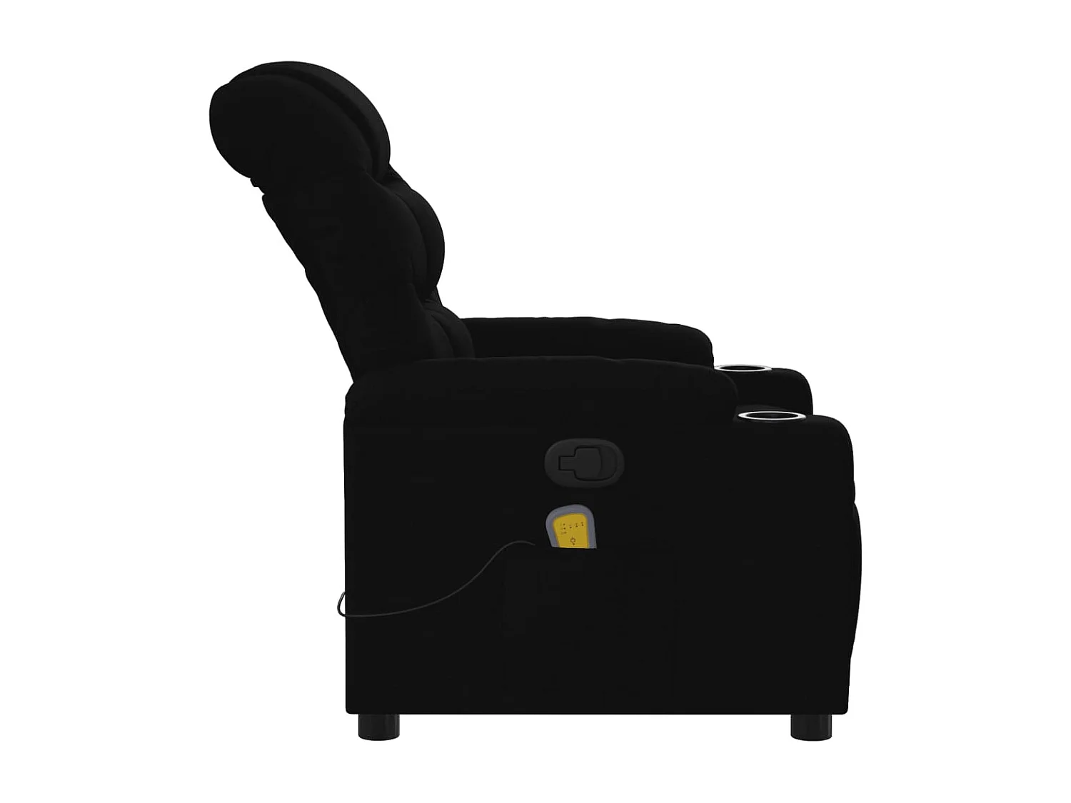 Sillón de relax | Sillón reclinable de masaje de tela negro SHL5041