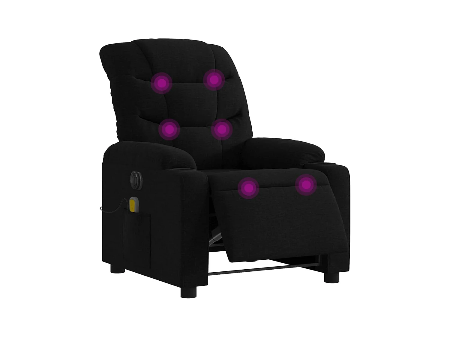 Sillón de relax | Sillón reclinable de masaje eléctrico tela negro SHL6020