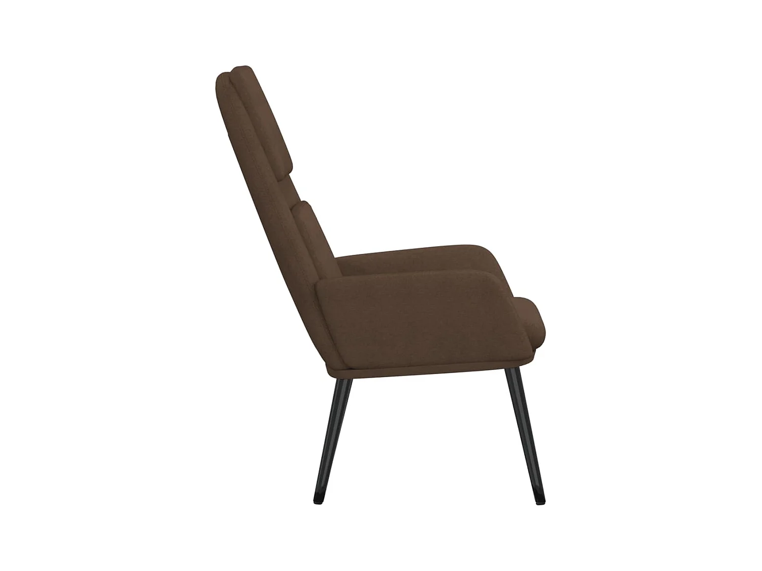 Chaise de relaxation-Fauteuil de Salon Marron Tissu SHL990