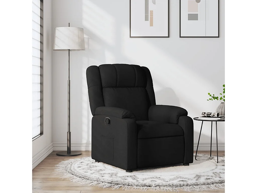 Relaxsessel | Lounge Sessel für Wohnzimmer schwarzer Stoff SHL18629