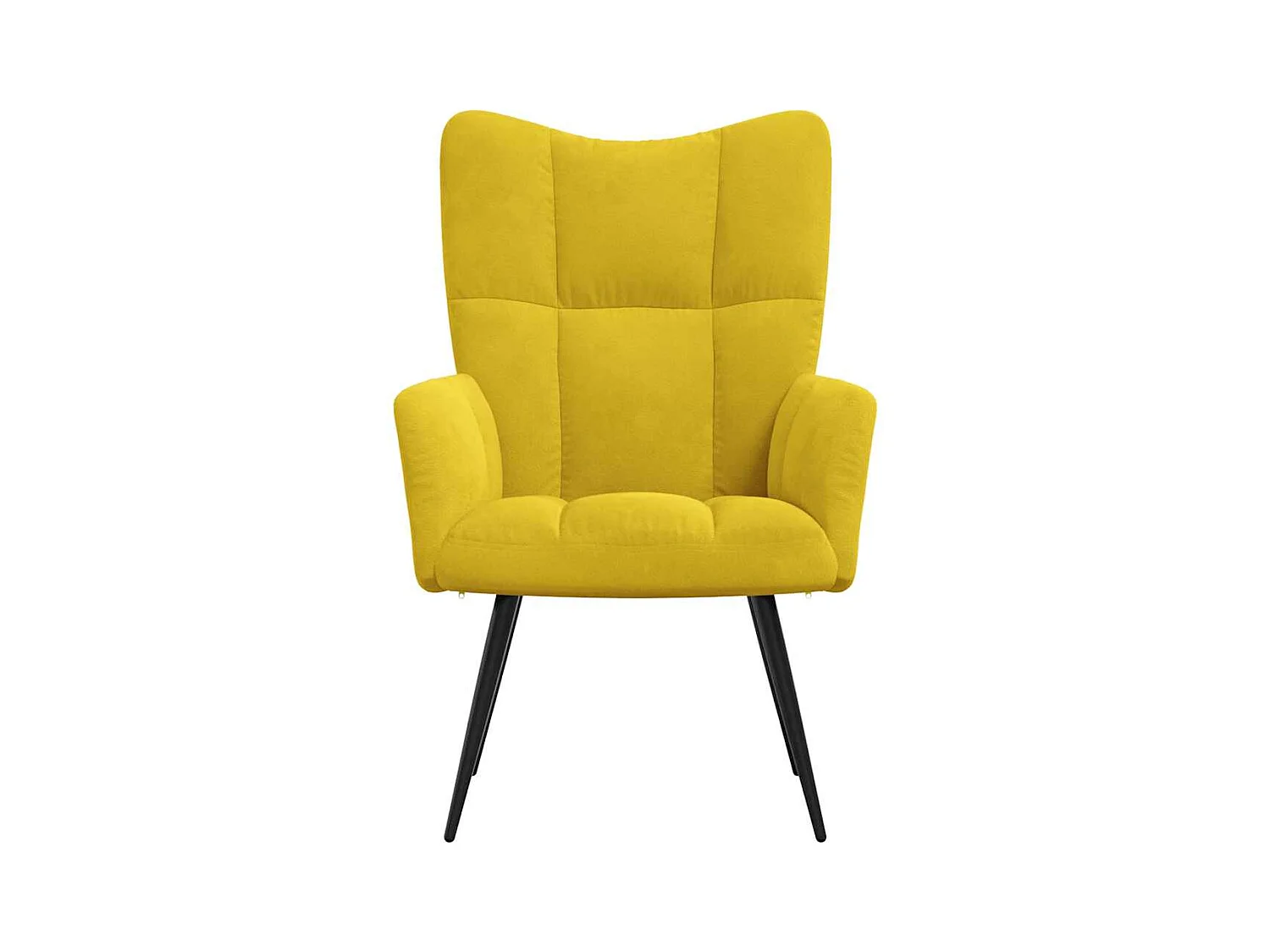 Sillón de relax | Silla de relax de terciopelo amarillo mostaza SHL8766