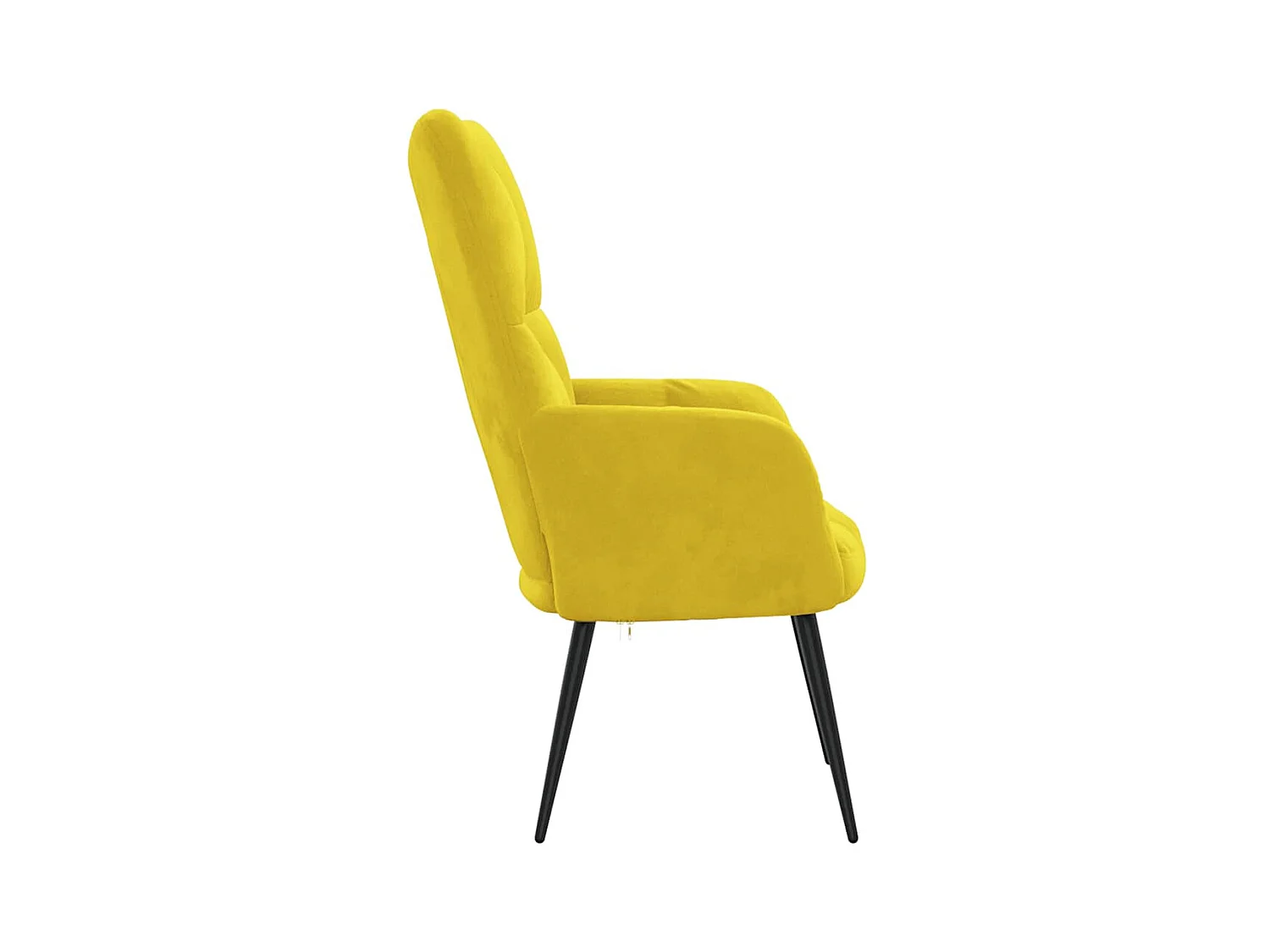 Sillón de relax | Silla de relax de terciopelo amarillo mostaza SHL8766