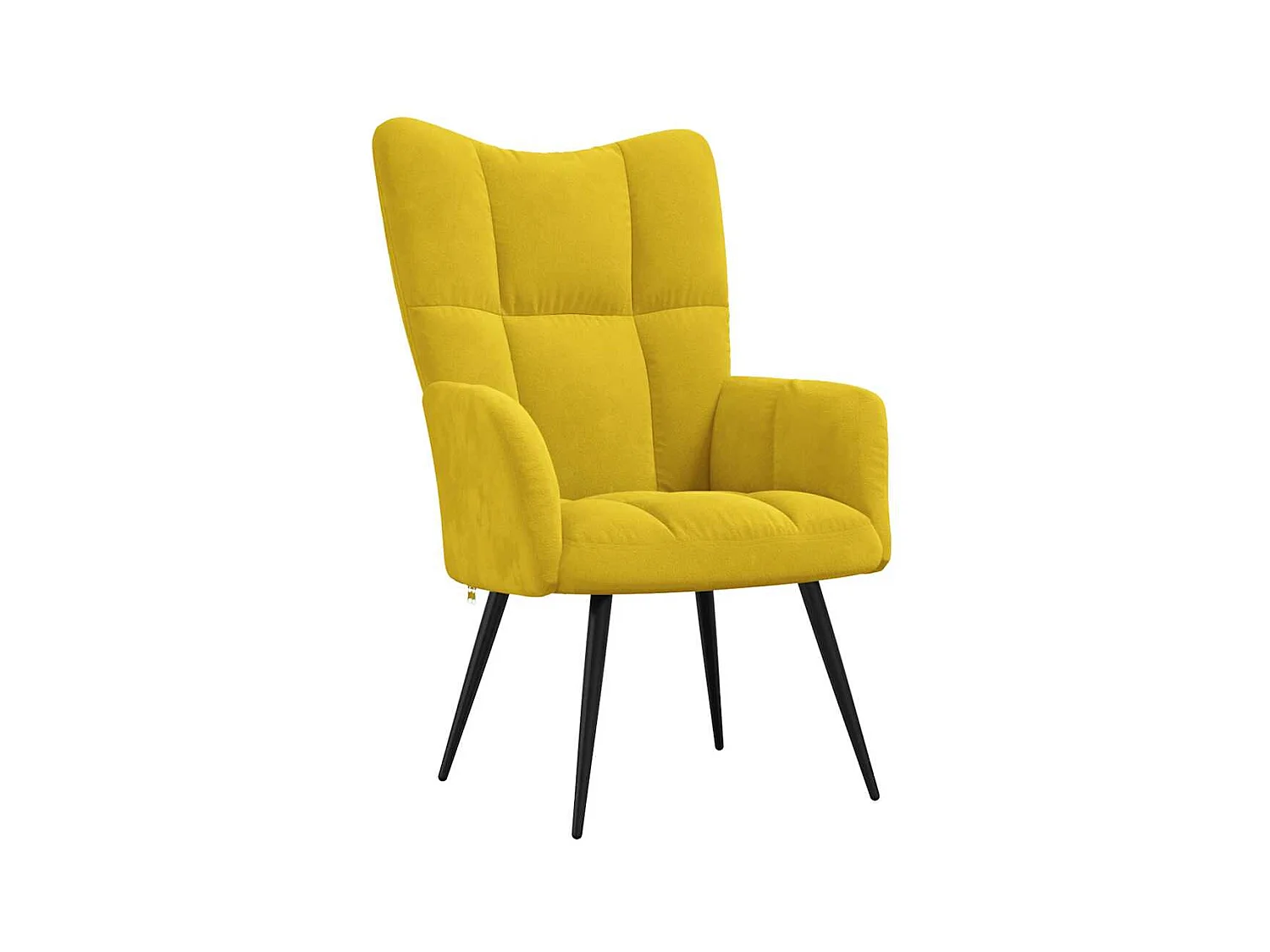 Chaise de relaxation-Fauteuil de Salon Jaune moutarde Velours SHL3463