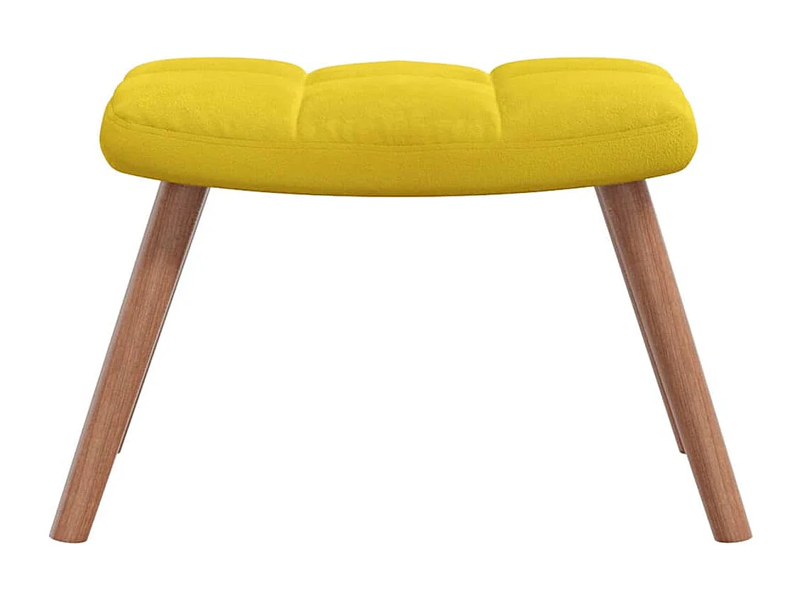 Sillón de relax | Silla de relax con taburete terciopelo amarillo mostaza SHL2805