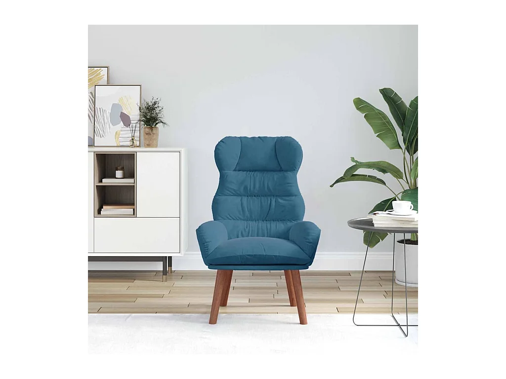 Poltrona | Cadeira de Sala | Cadeira Relaxante Azul 69x74x93 cm Veludo SHL308472