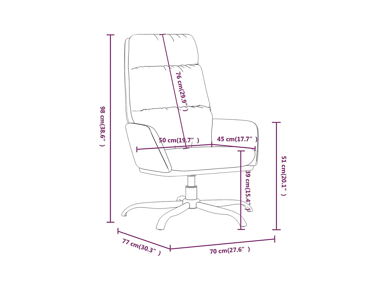 Sillón de relax | Silla de relax de cuero sintético negro SHL9245
