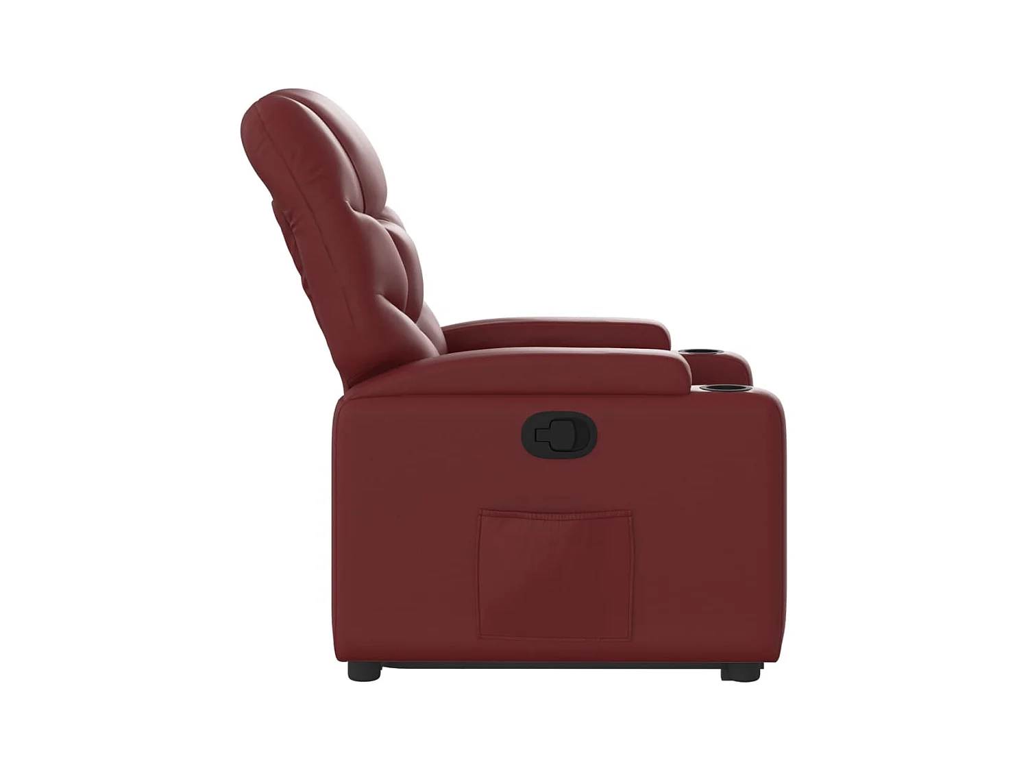Sillón de relax | Sillón reclinable elevable cuero artificial rojo tinto SHL8805