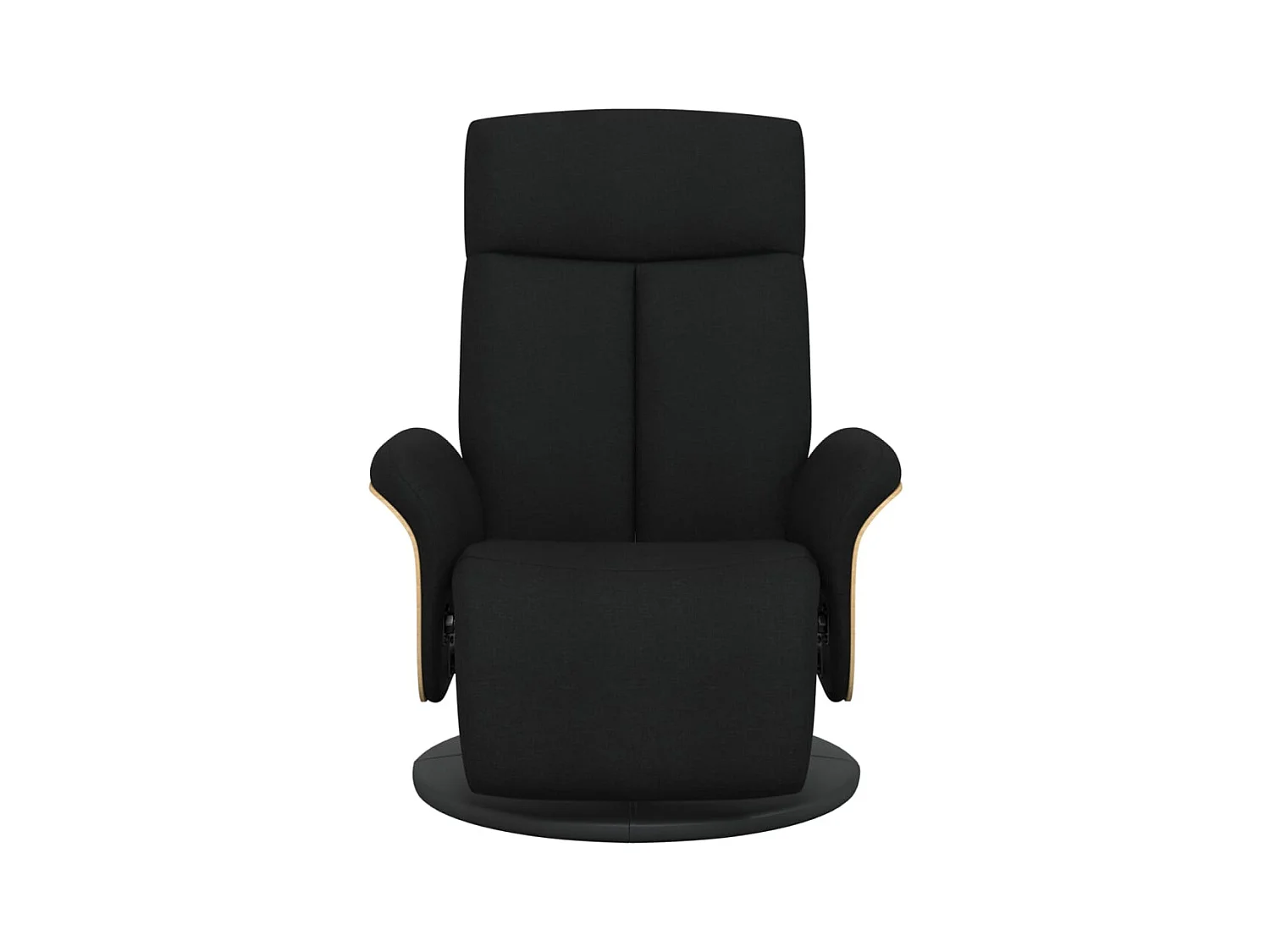 Poltrona | Cadeira Relax | Cadeira reclinável com apoio de pés tecido preto SHL50996