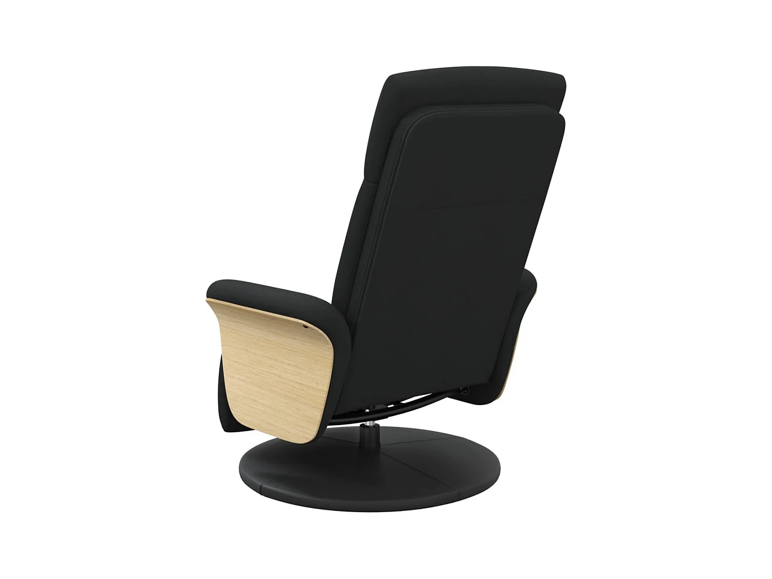 Sillón de relax | Sillón reclinable con reposapiés tela negra SHL5106