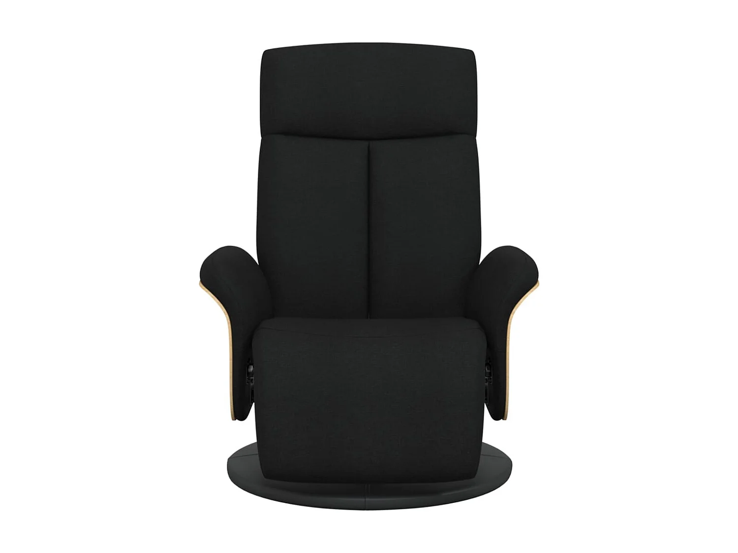 Relaxsessel | Lounge Sessel für Wohnzimmer mit Fußteil Schwarz Stoff SHL67402