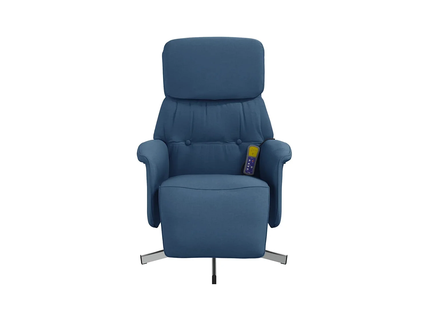 Sillón de relax | Sillón reclinable de masaje con reposapiés tela azul SHL9911