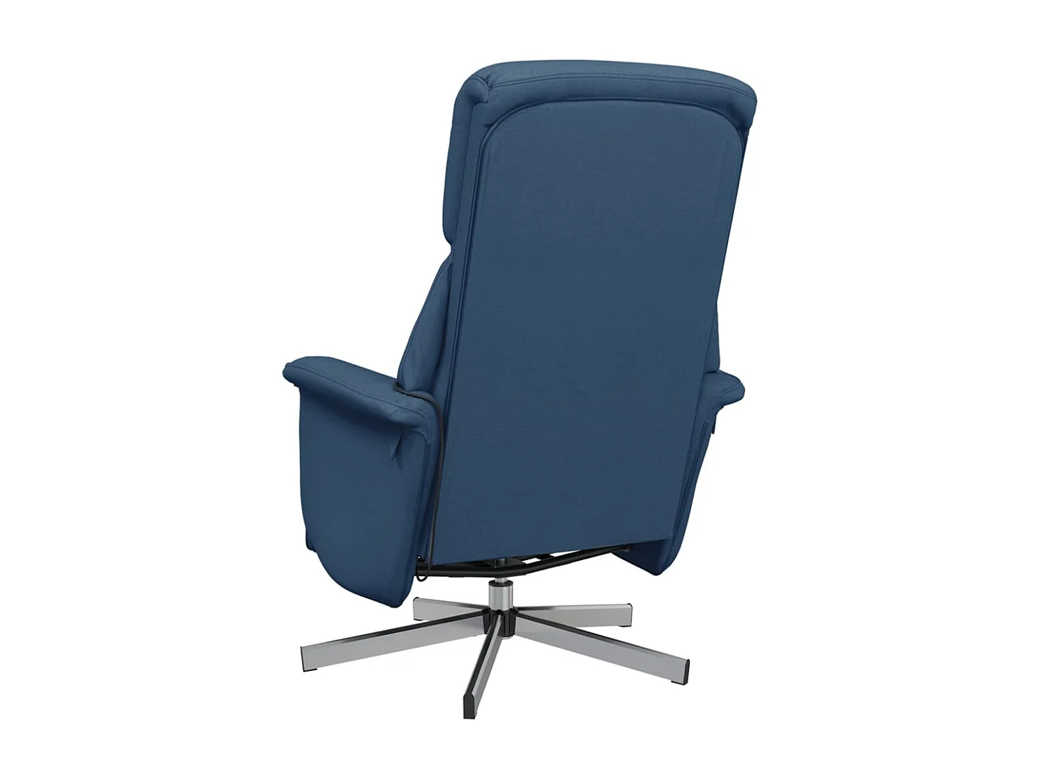 Sillón de relax | Sillón reclinable de masaje con reposapiés tela azul SHL9911