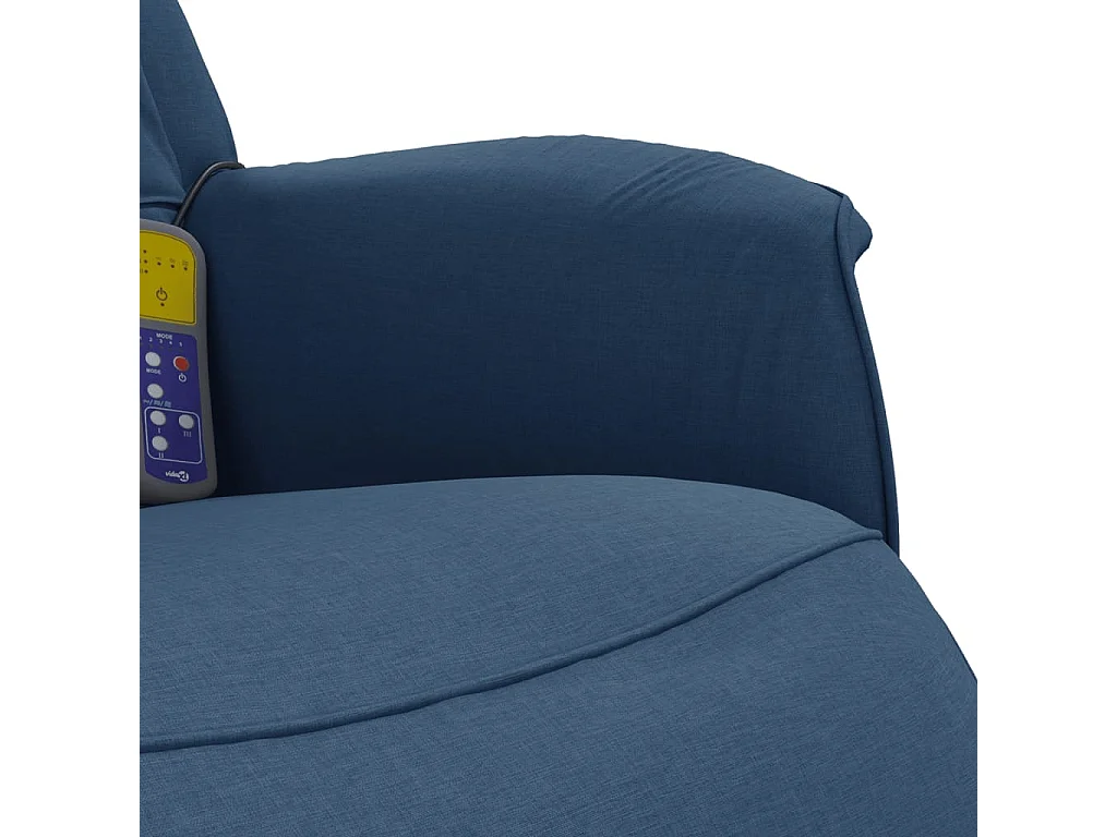 Sillón de relax | Sillón reclinable de masaje con reposapiés tela azul SHL9911