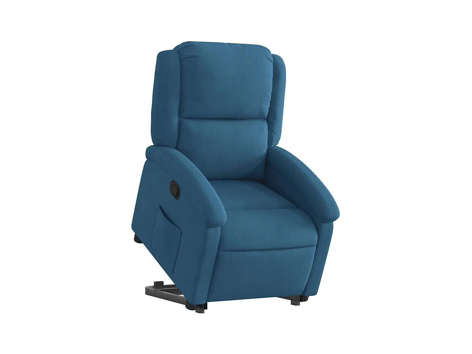 Fauteuil inclinable-Chaise de relax-Fauteuil salon bleu velours SHL4930