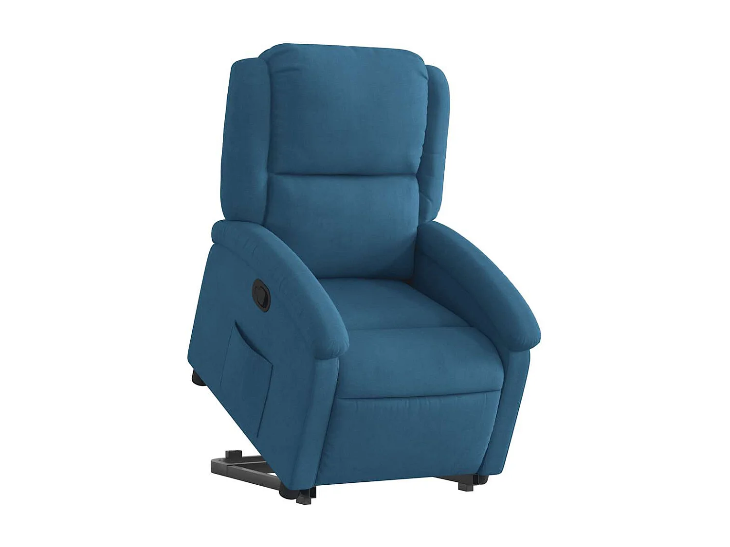 Fauteuil inclinable-Chaise de relax-Fauteuil salon bleu velours SHL4930