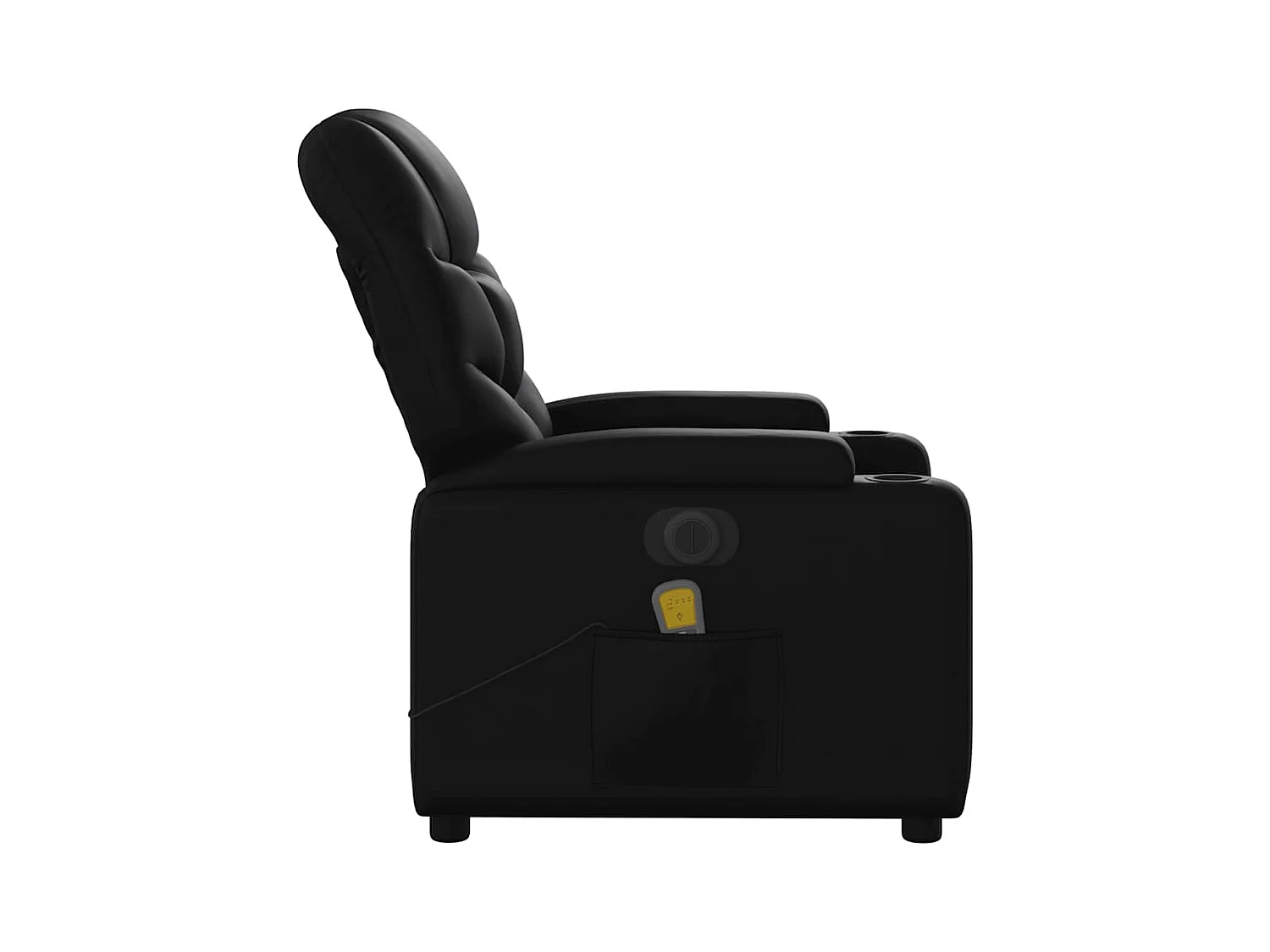 Sillón de salón | Silla | Sillón de masaje reclinable eléctrico cuero sintético negro SHL6327