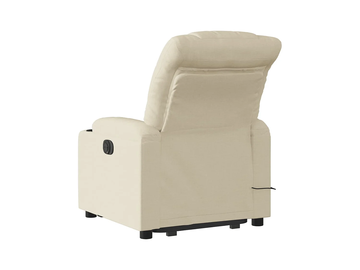 Silla de masaje reclinable de pie de tela color crema SHL7113