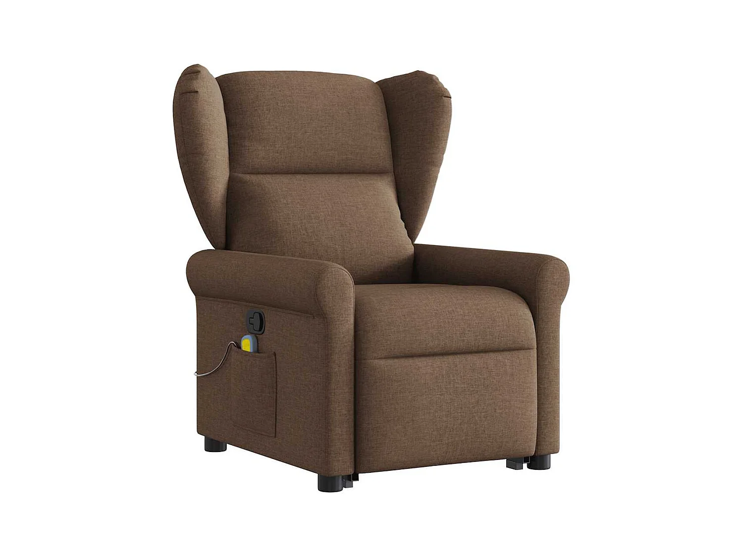Fauteuil inclinable-Chaise de relax-Fauteuil de Massage Marron Tissu SHL5320