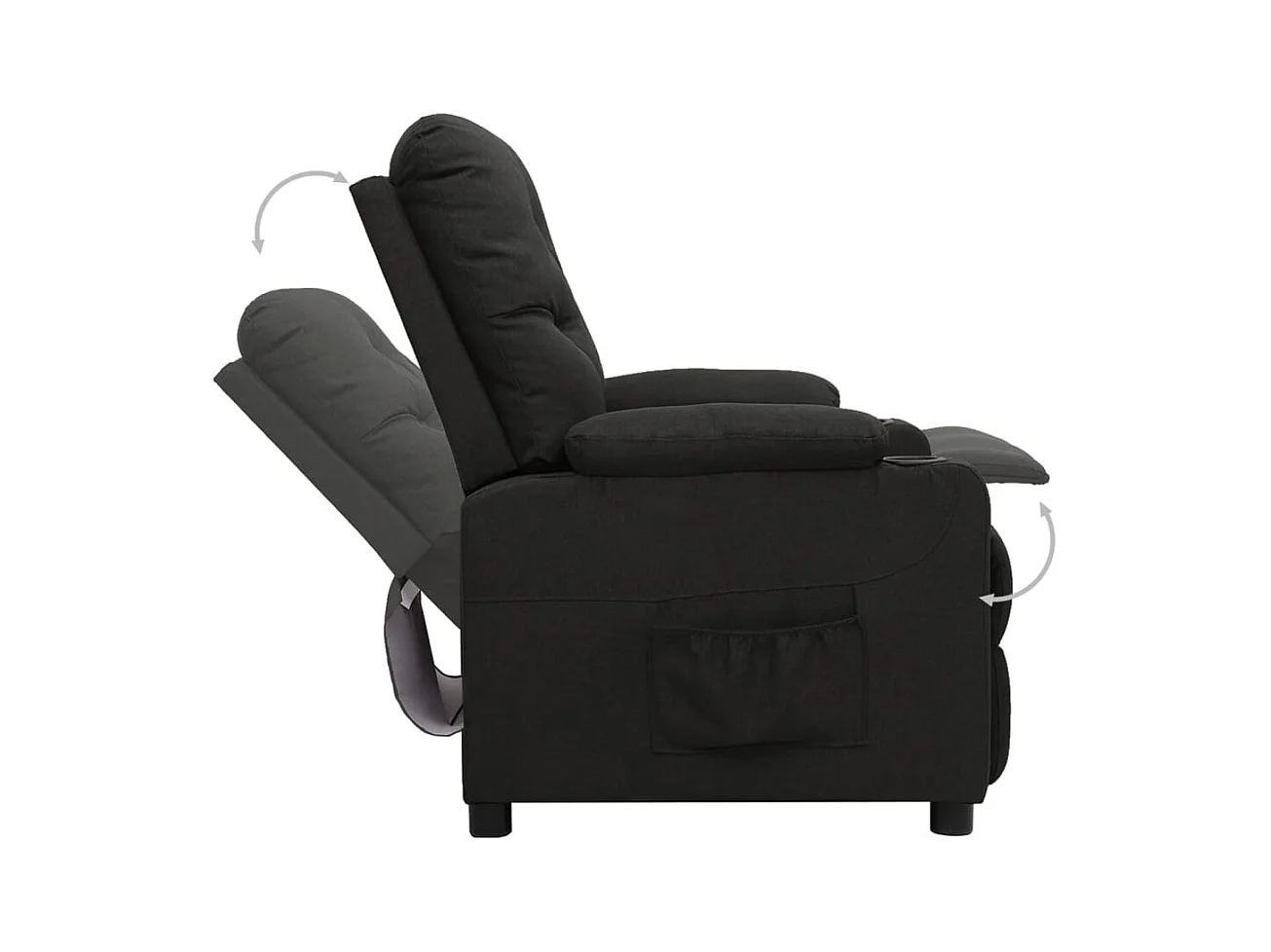 Silla de relax | Sillón elevable tela negro SHL2059