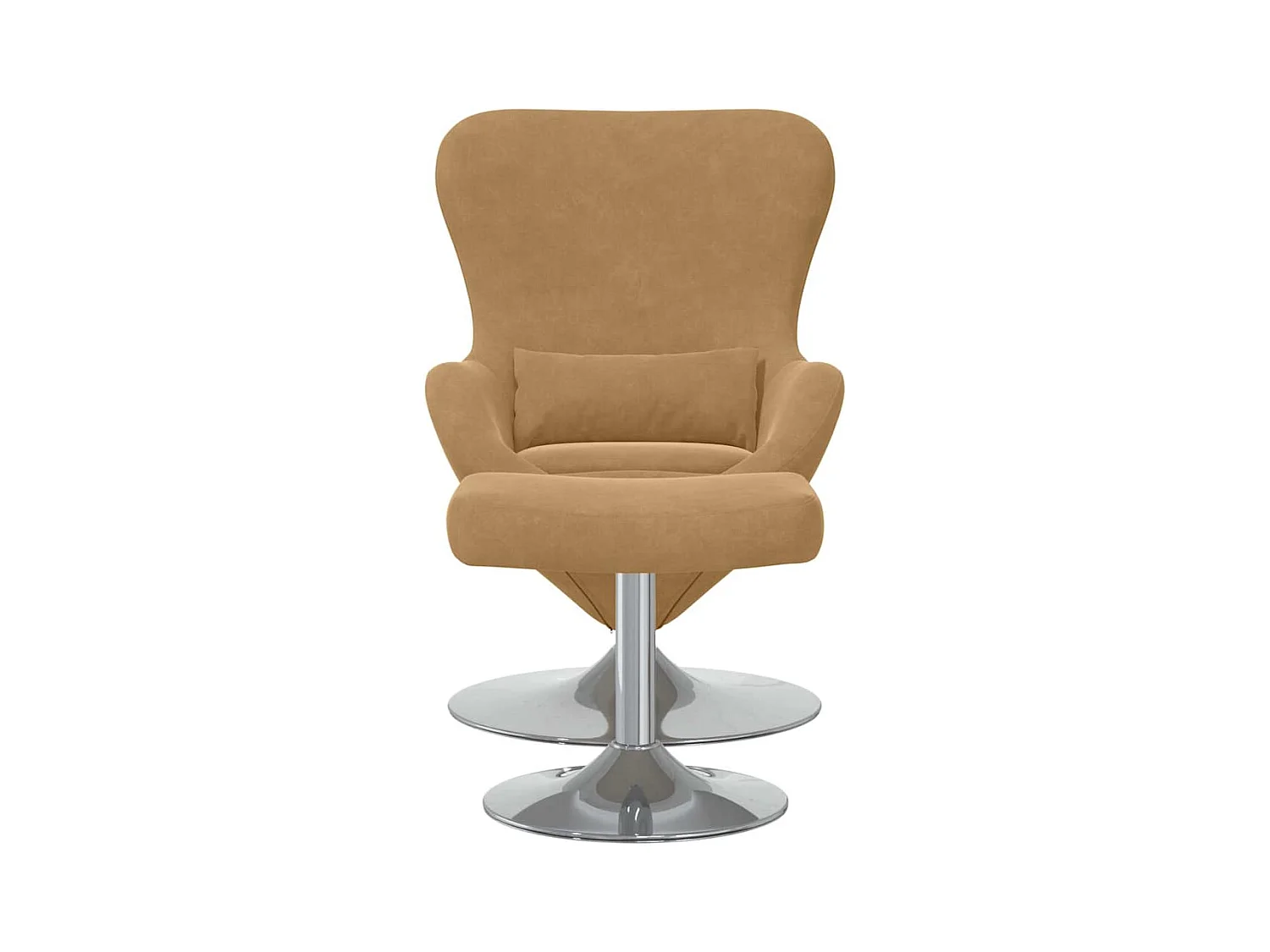 Fauteuil de Salon-Chaise-Fauteuil œuf avec repose-pieds Marron 63x73x90 cm Velours SHL3628