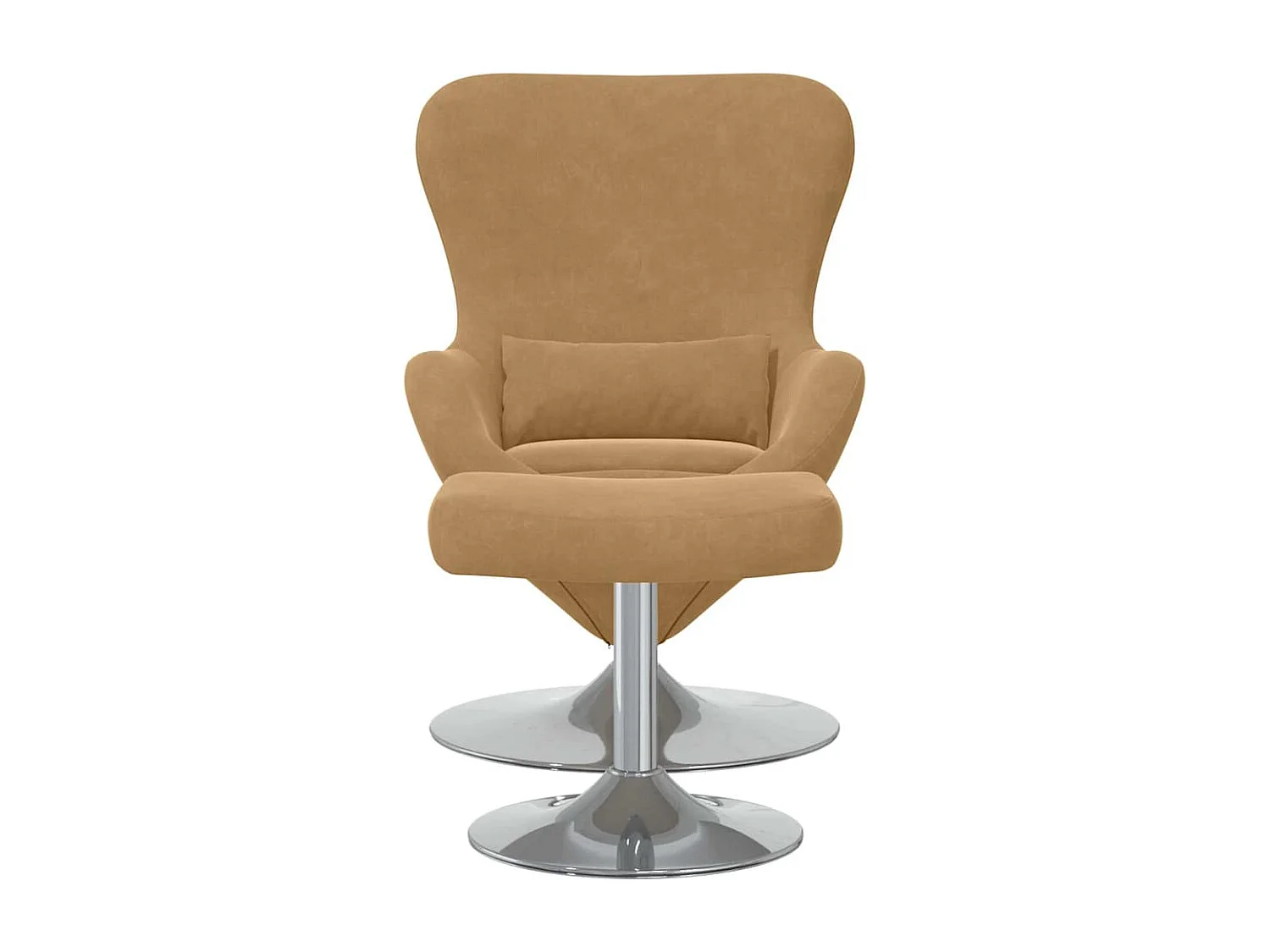 Egg Chair met Voetsteun Bruin 63 x 73 x 90 cm Fluweel