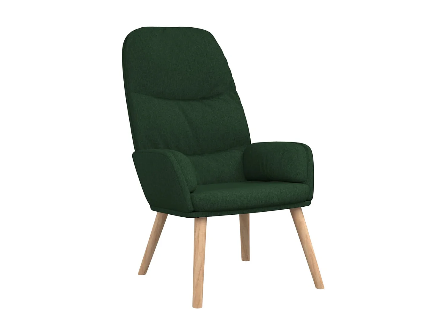 Chaise de relaxation moderne avec tabouret-Fauteuil de Salon Vert foncé Tissu SHL5301