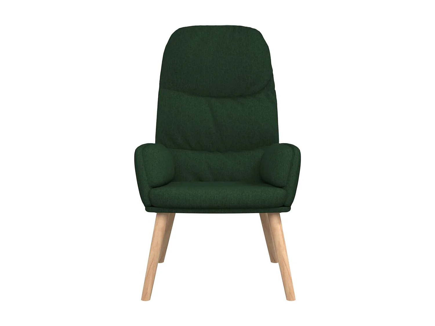 Chaise de relaxation moderne avec tabouret-Fauteuil de Salon Vert foncé Tissu SHL5301