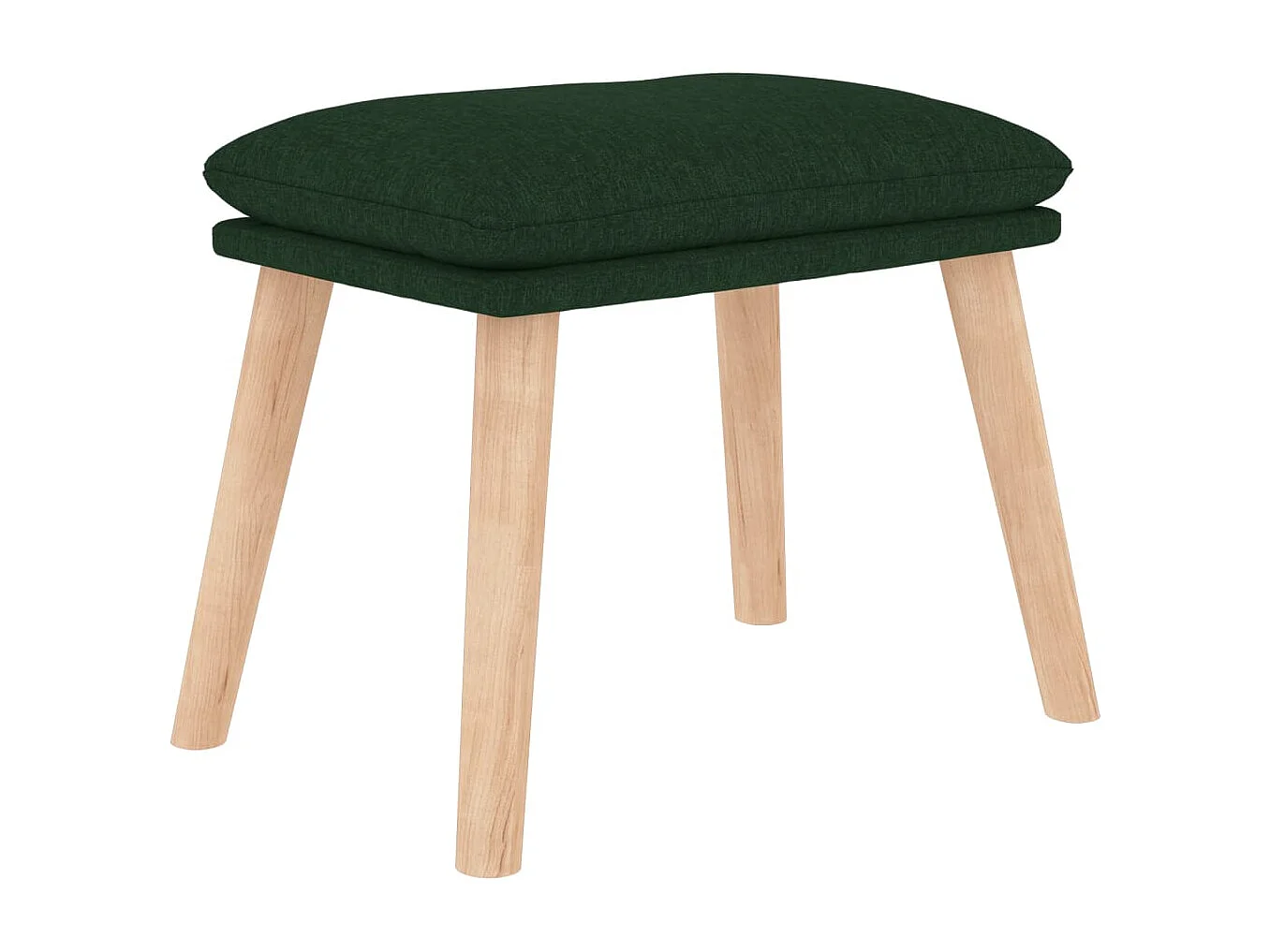 Chaise de relaxation moderne avec tabouret-Fauteuil de Salon Vert foncé Tissu SHL5301