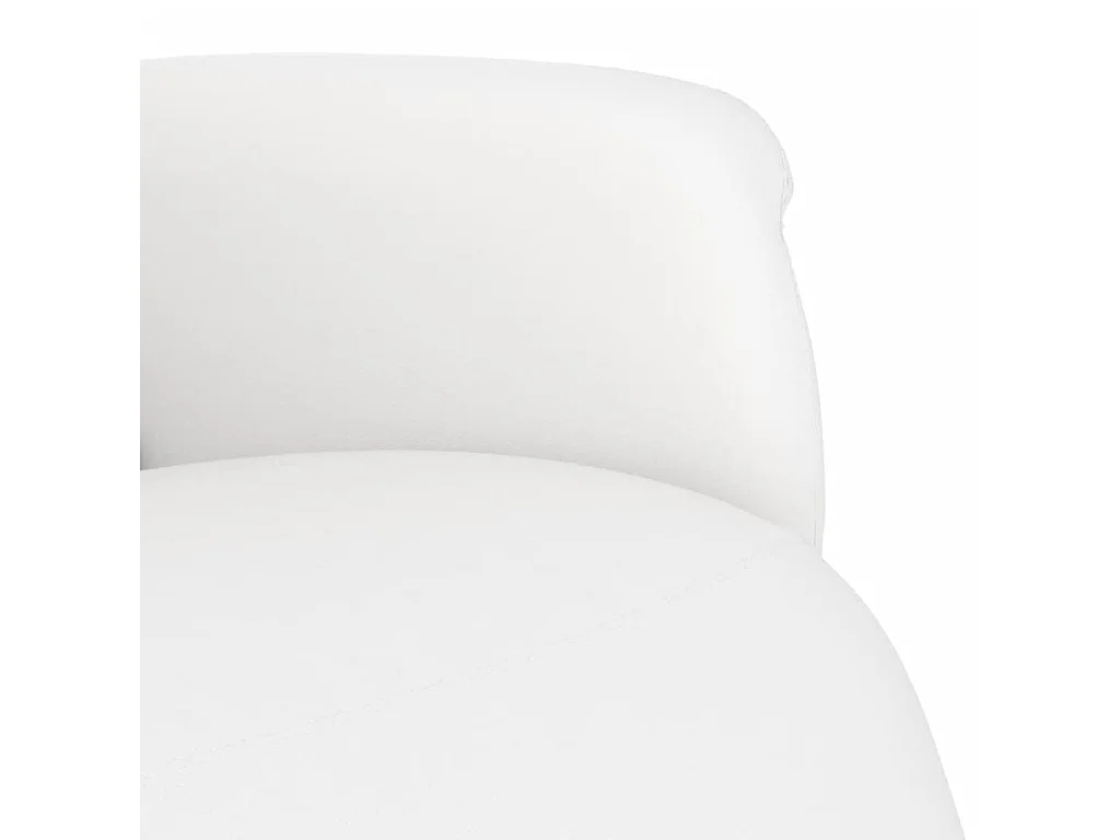 Sillón de relax | Sillón reclinable con reposapiés cuero sintético blanco SHL8142