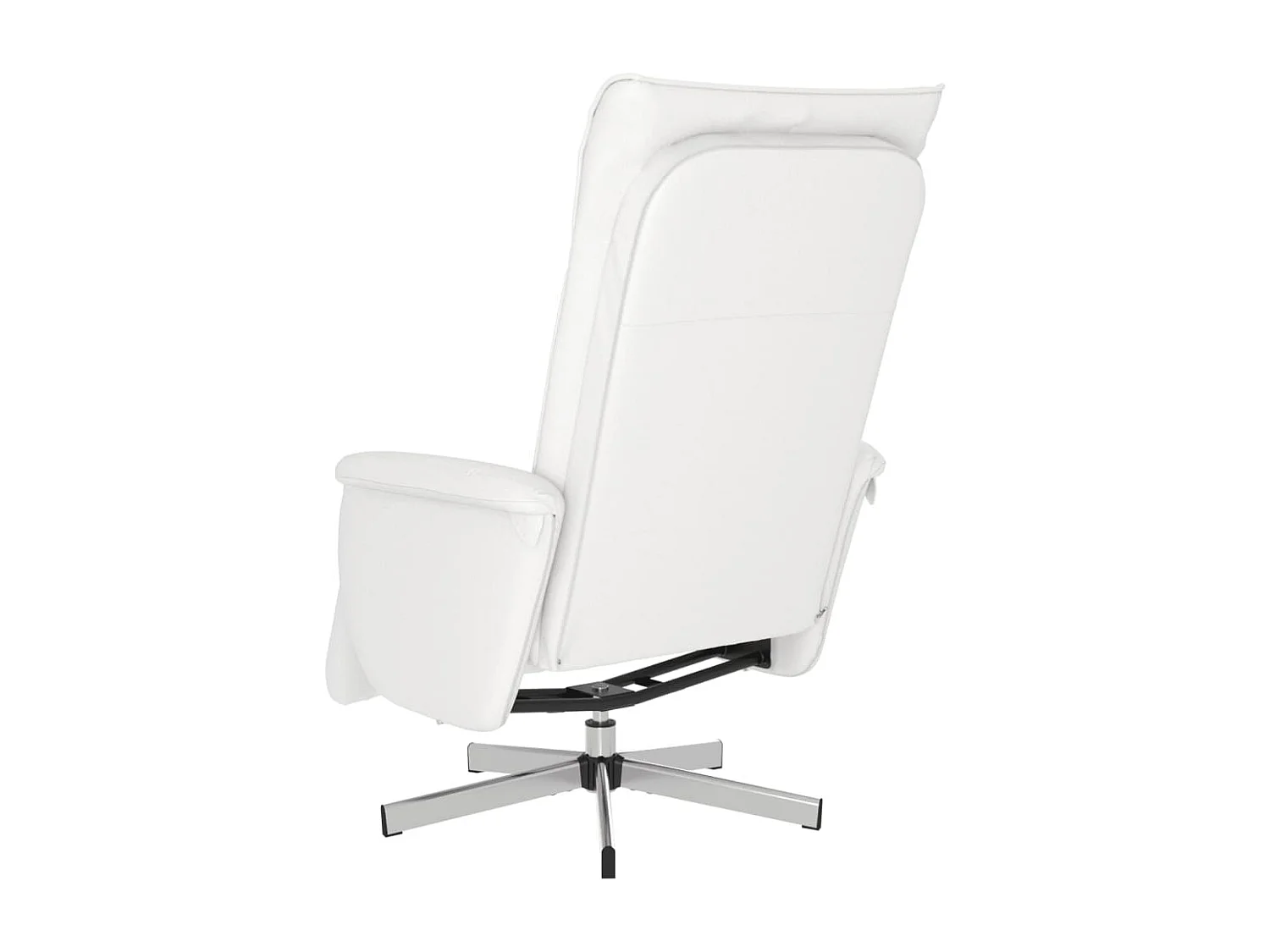 Relaxsessel | Lounge Sessel für Wohnzimmer mit Fußteil Weiß Kunstleder SHL57959