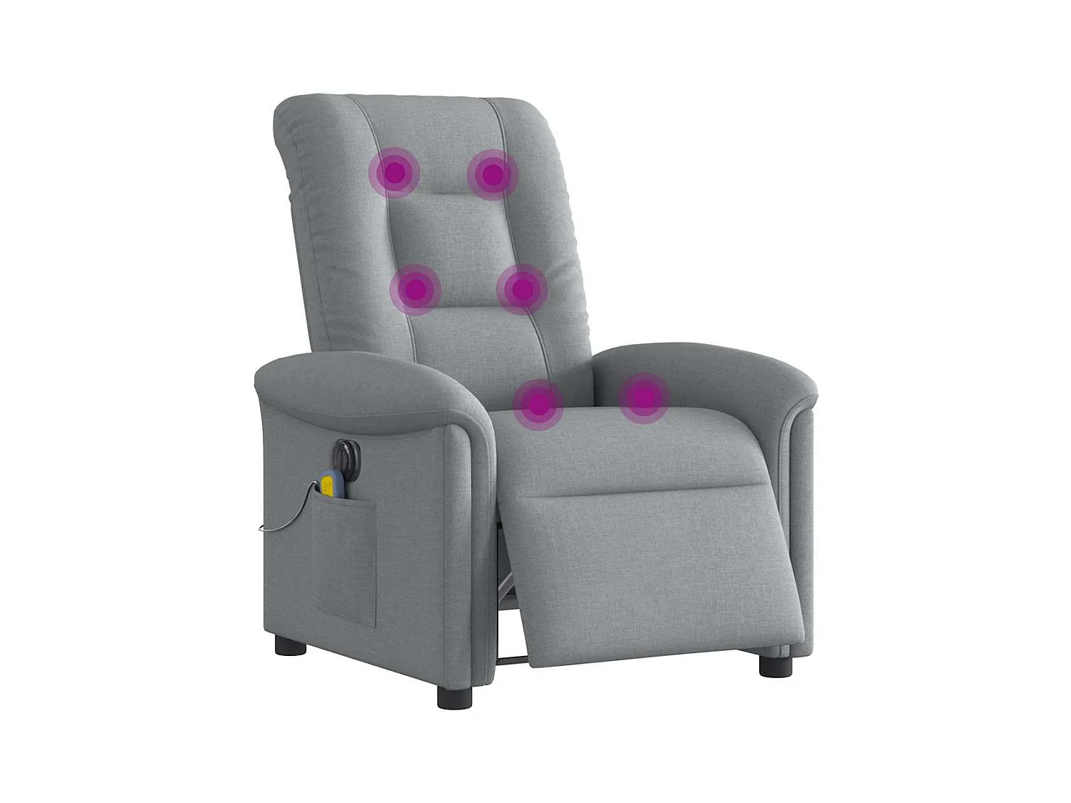 Sillón de relax | Sillón reclinable de masaje eléctrico tela gris claro SHL6126