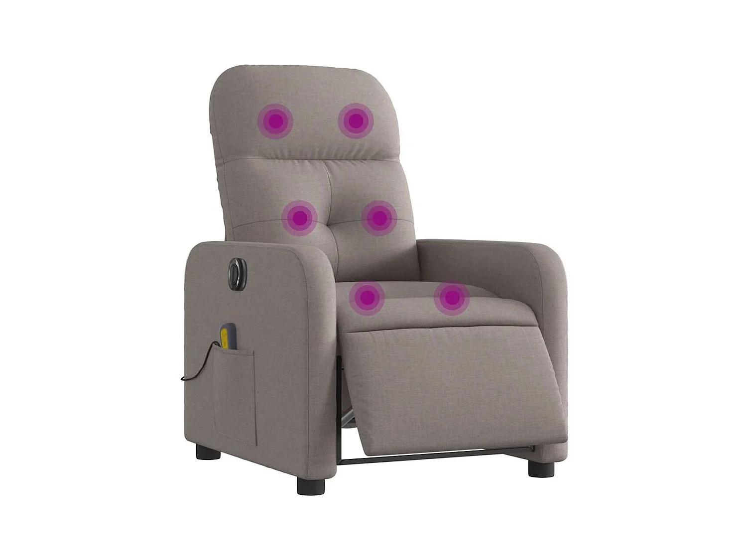 Sillón de relax | Sillón reclinable de masaje eléctrico tela gris taupe SHL4393