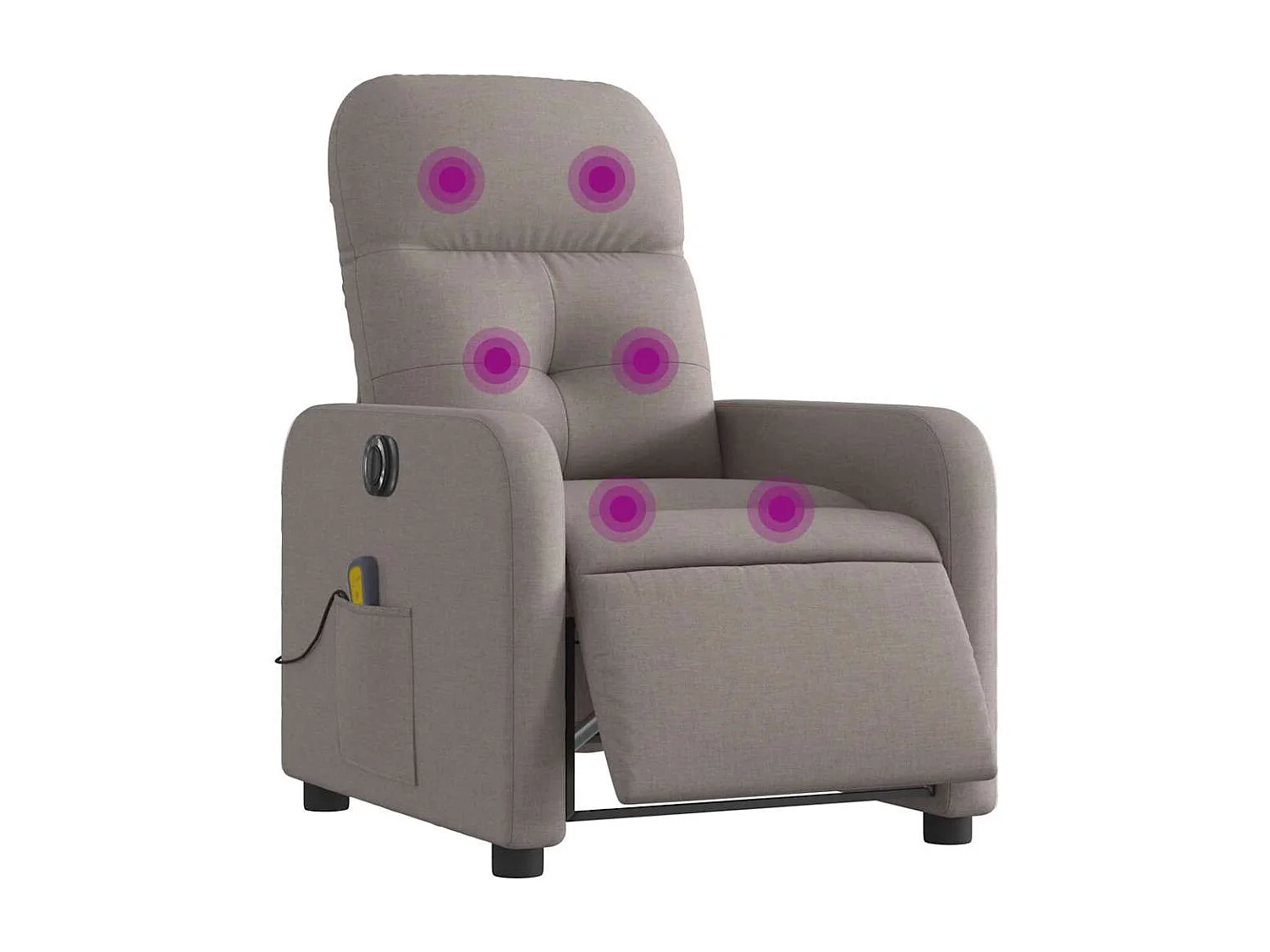 Fauteuil inclinable électrique-Fauteuil de massage de Salon Taupe Tissu SHL3643