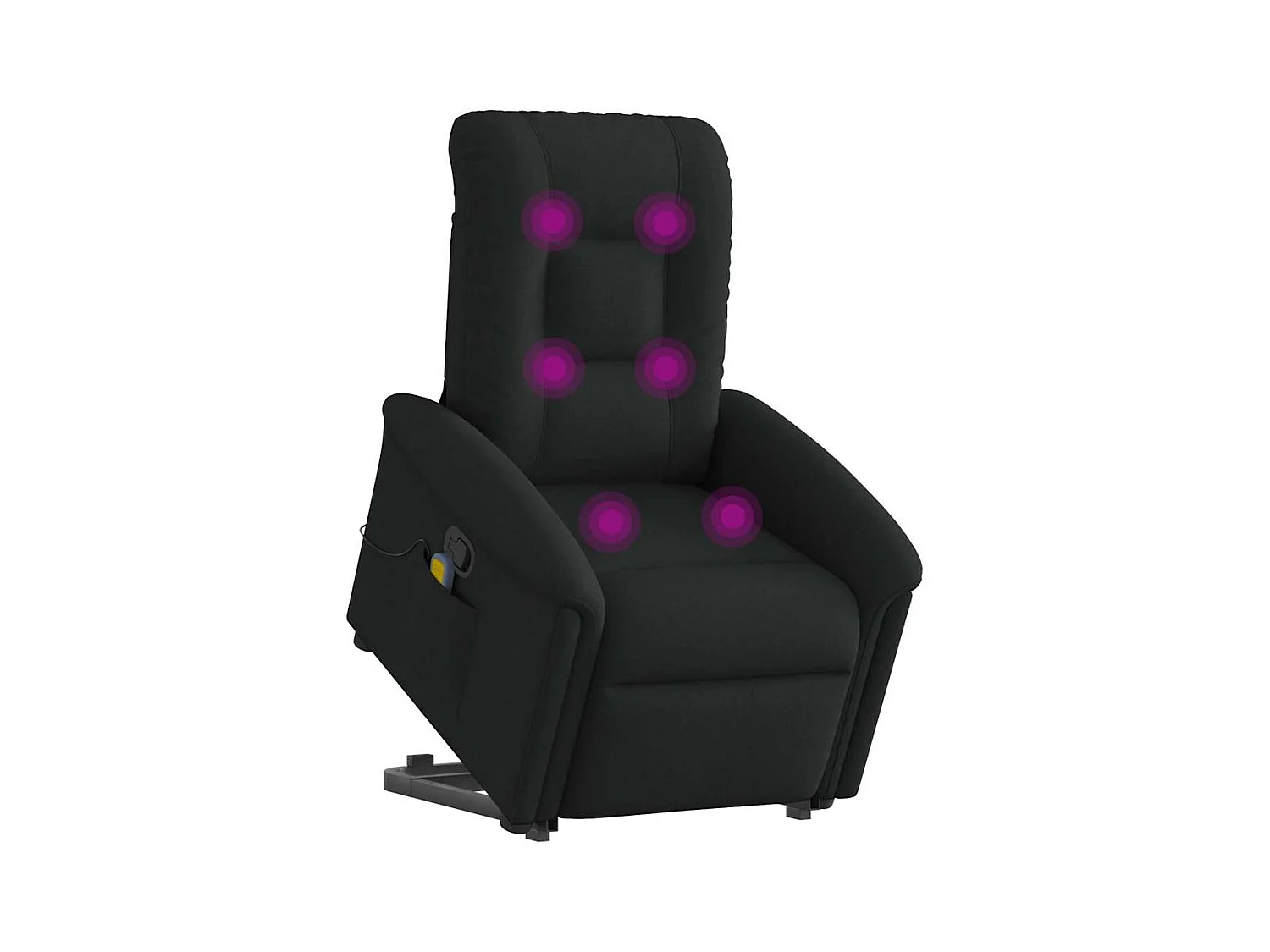Sillón de relax | Sillón reclinable de masaje elevable tela negro SHL8330